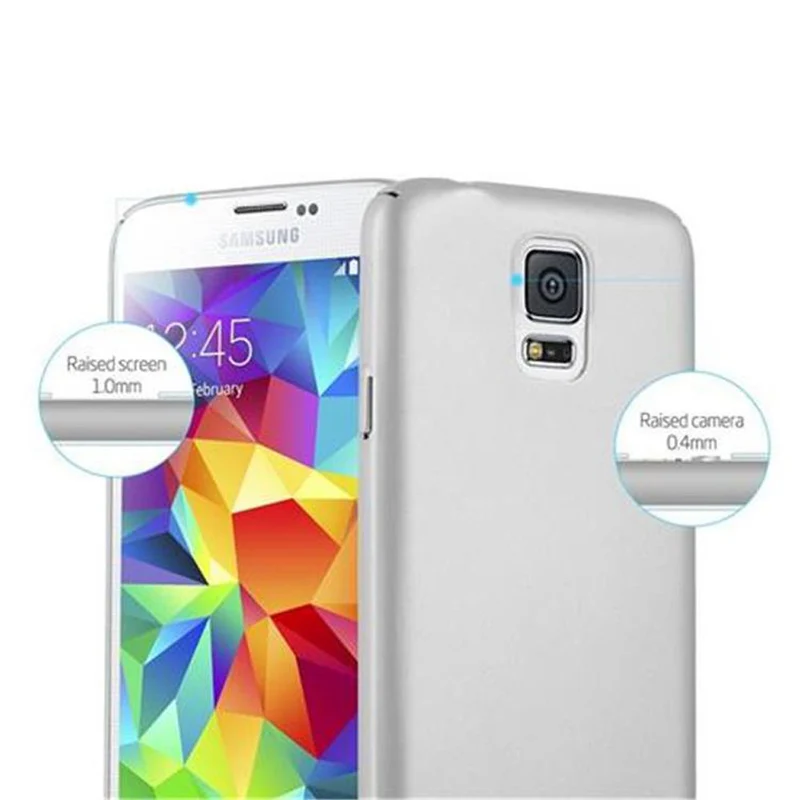 Cadorabo Hülle kompatibel mit Samsung Galaxy S5 / S5 NEO Hard Case Schutzhülle in Metall Optik gegen Kratzer und Stöße