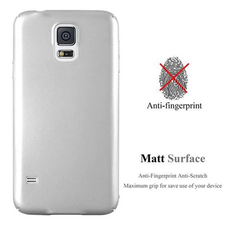 Cadorabo Hülle kompatibel mit Samsung Galaxy S5 / S5 NEO Hard Case Schutzhülle in Metall Optik gegen Kratzer und Stöße