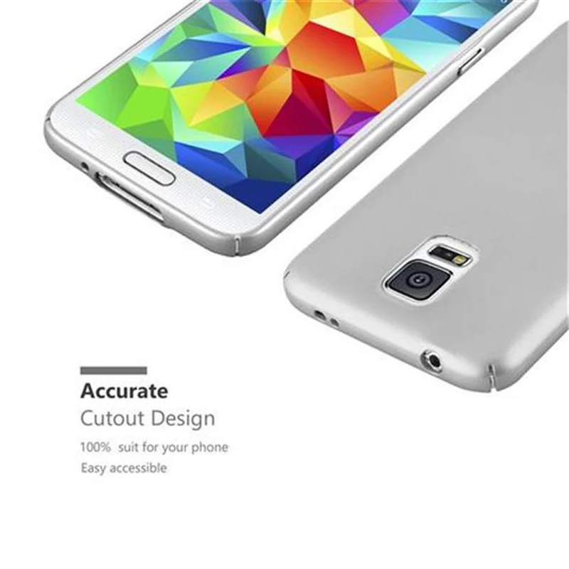 Cadorabo Hülle kompatibel mit Samsung Galaxy S5 / S5 NEO Hard Case Schutzhülle in Metall Optik gegen Kratzer und Stöße