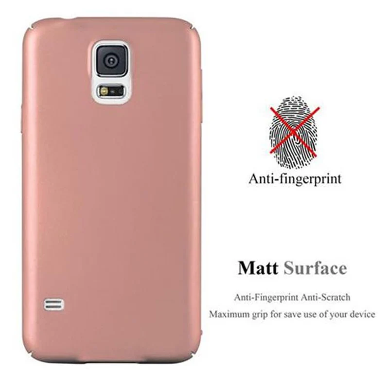 Cadorabo Hülle kompatibel mit Samsung Galaxy S5 / S5 NEO Hard Case Schutzhülle in Metall Optik gegen Kratzer und Stöße