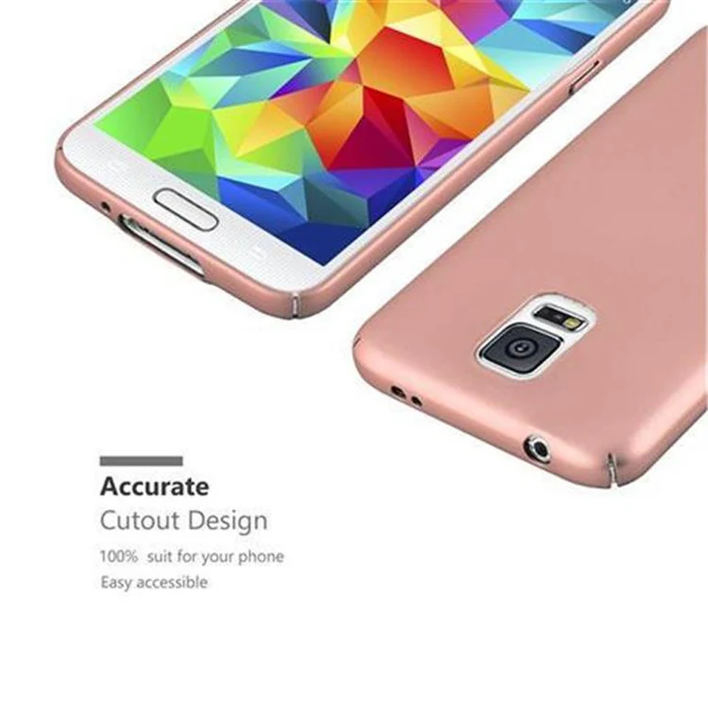 Cadorabo Hülle kompatibel mit Samsung Galaxy S5 / S5 NEO Hard Case Schutzhülle in Metall Optik gegen Kratzer und Stöße