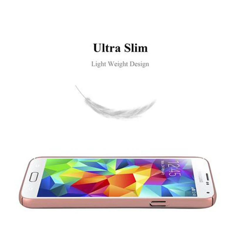 Cadorabo Hülle kompatibel mit Samsung Galaxy S5 / S5 NEO Hard Case Schutzhülle in Metall Optik gegen Kratzer und Stöße