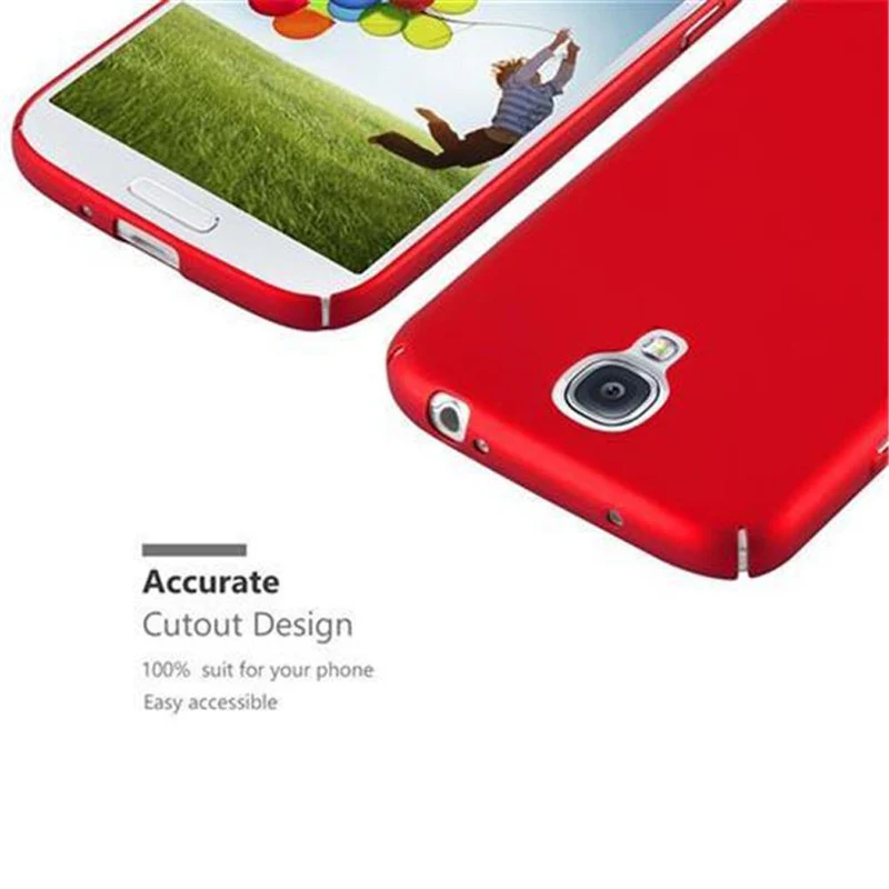 Cadorabo Hülle kompatibel mit Samsung Galaxy S4 Hard Case Schutzhülle in Metall Optik gegen Kratzer und Stöße