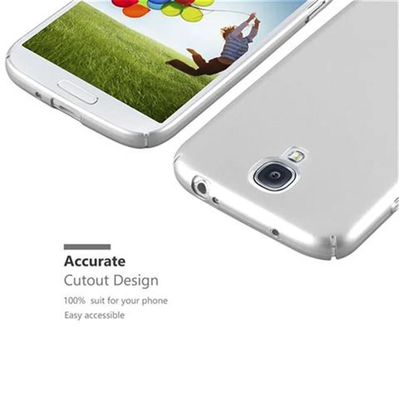 Cadorabo Hülle kompatibel mit Samsung Galaxy S4 Hard Case Schutzhülle in Metall Optik gegen Kratzer und Stöße