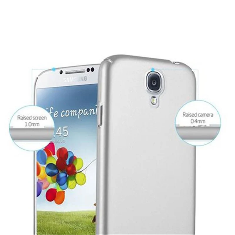 Cadorabo Hülle kompatibel mit Samsung Galaxy S4 Hard Case Schutzhülle in Metall Optik gegen Kratzer und Stöße