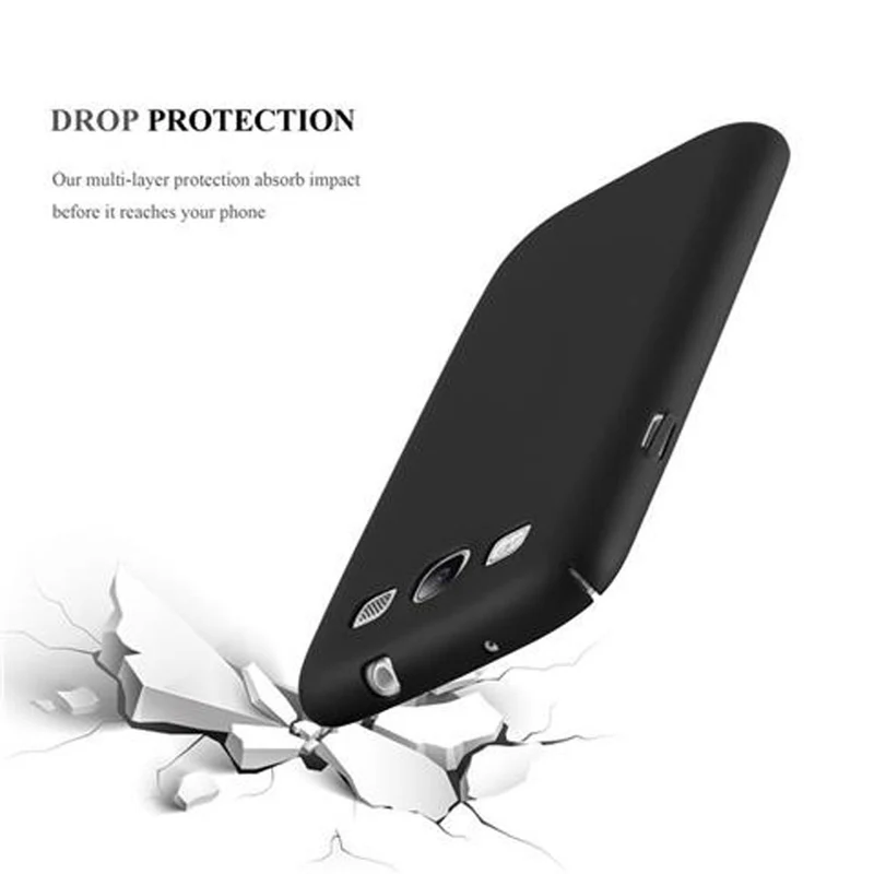Cadorabo Hülle kompatibel mit Samsung Galaxy S3 / S3 NEO Hard Case Schutzhülle in Metall Optik gegen Kratzer und Stöße