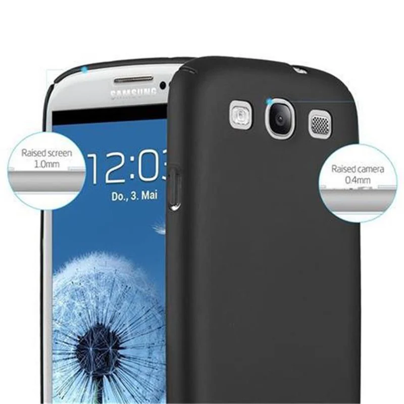 Cadorabo Hülle kompatibel mit Samsung Galaxy S3 / S3 NEO Hard Case Schutzhülle in Metall Optik gegen Kratzer und Stöße