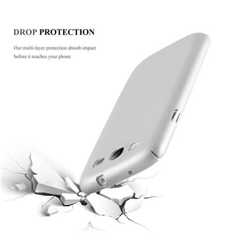 Cadorabo Hülle kompatibel mit Samsung Galaxy S3 / S3 NEO Hard Case Schutzhülle in Metall Optik gegen Kratzer und Stöße