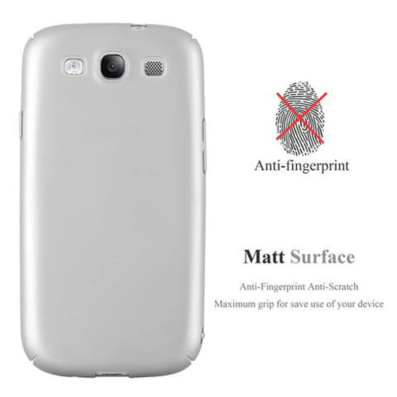 Cadorabo Hülle kompatibel mit Samsung Galaxy S3 / S3 NEO Hard Case Schutzhülle in Metall Optik gegen Kratzer und Stöße