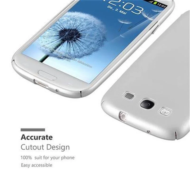 Cadorabo Hülle kompatibel mit Samsung Galaxy S3 / S3 NEO Hard Case Schutzhülle in Metall Optik gegen Kratzer und Stöße