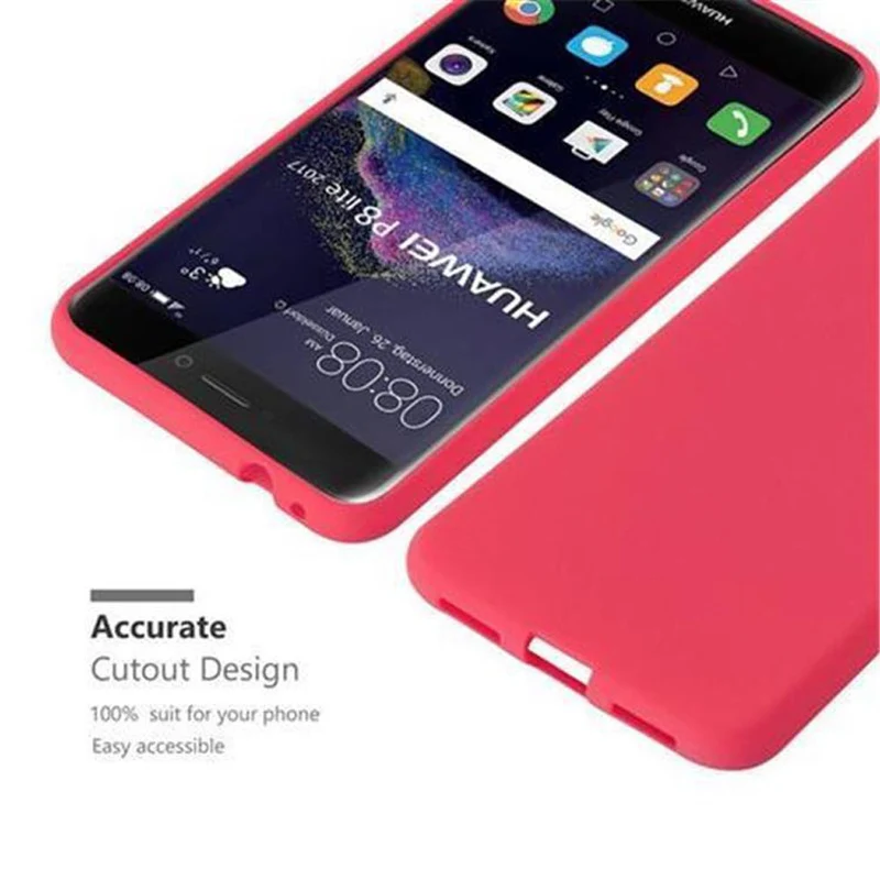 Cadorabo Hülle kompatibel mit Huawei P8 LITE 2017 / P9 LITE 2017 Schutzhülle aus flexiblem TPU Silikon