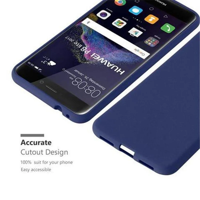Cadorabo Hülle kompatibel mit Huawei P8 LITE 2017 / P9 LITE 2017 Schutzhülle aus flexiblem TPU Silikon