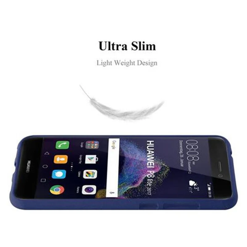 Cadorabo Hülle kompatibel mit Huawei P8 LITE 2017 / P9 LITE 2017 Schutzhülle aus flexiblem TPU Silikon