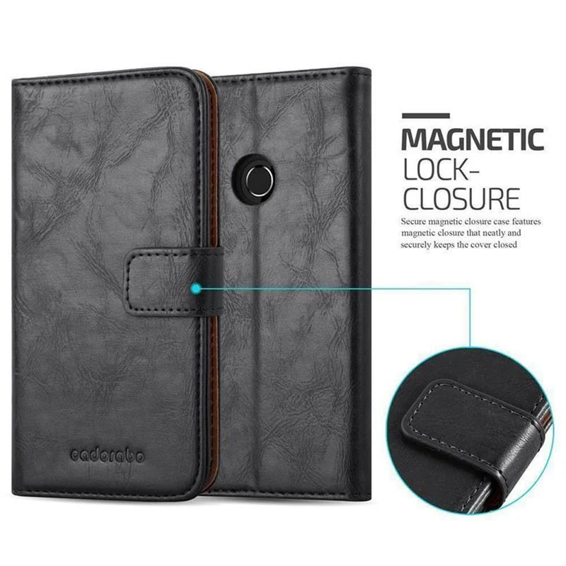 Cadorabo Hülle kompatibel mit Huawei P8 LITE 2017 / P9 LITE 2017 Schutzhülle mit Magnetverschluss, Standfunktion und Kartenfach