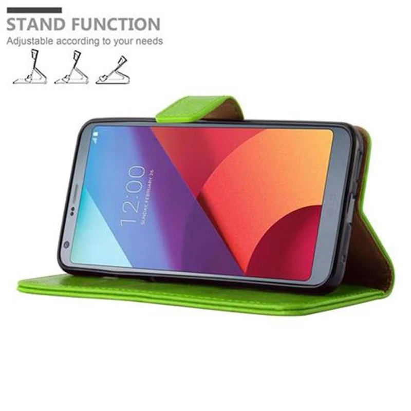 Cadorabo Hülle kompatibel mit LG G6 Schutzhülle mit Magnetverschluss, Standfunktion und Kartenfach