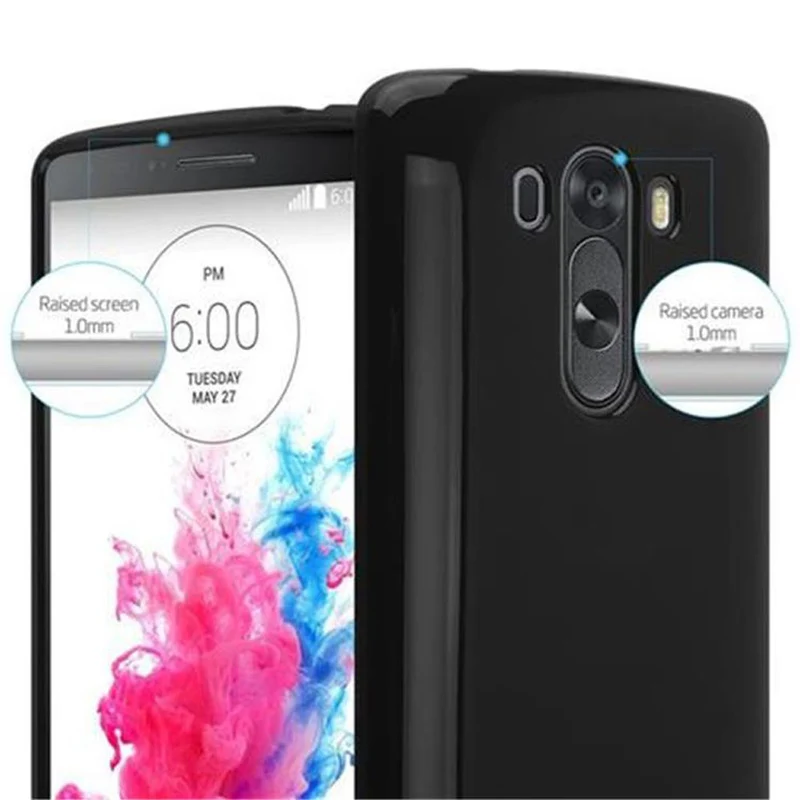 Cadorabo Hülle kompatibel mit LG G3 Schutzhülle aus flexiblem TPU Silikon