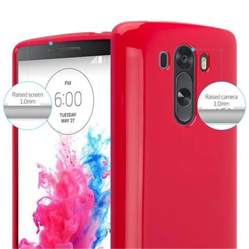 Cadorabo Hülle kompatibel mit LG G3 Schutzhülle aus flexiblem TPU Silikon