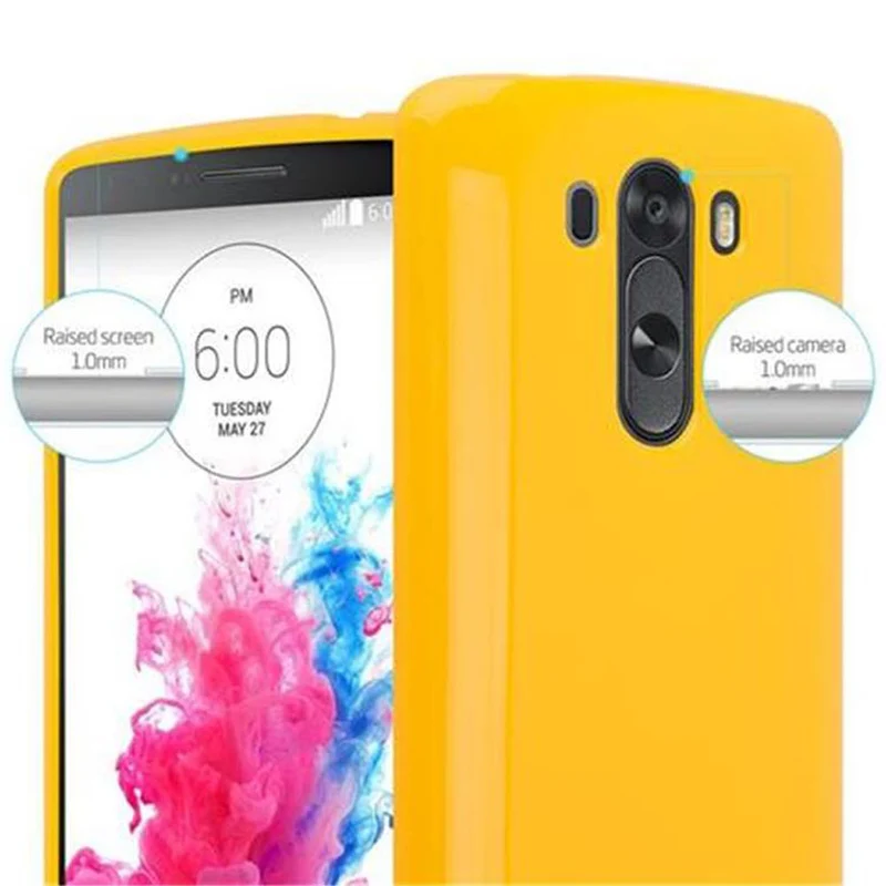 Cadorabo Hülle kompatibel mit LG G3 Schutzhülle aus flexiblem TPU Silikon