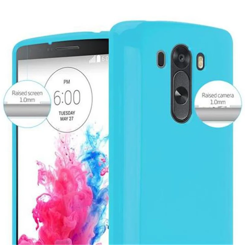 Cadorabo Hülle kompatibel mit LG G3 Schutzhülle aus flexiblem TPU Silikon
