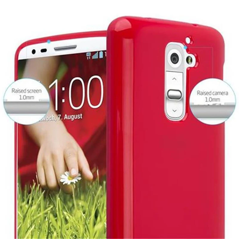 Cadorabo Hülle kompatibel mit LG G2 Schutzhülle aus flexiblem TPU Silikon