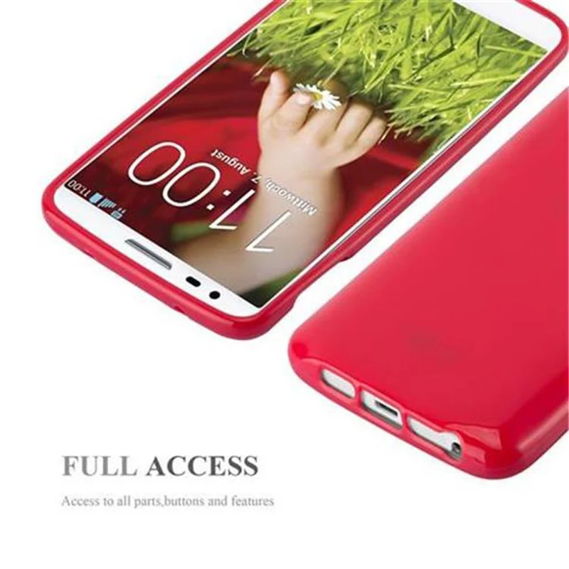 Cadorabo Hülle kompatibel mit LG G2 Schutzhülle aus flexiblem TPU Silikon