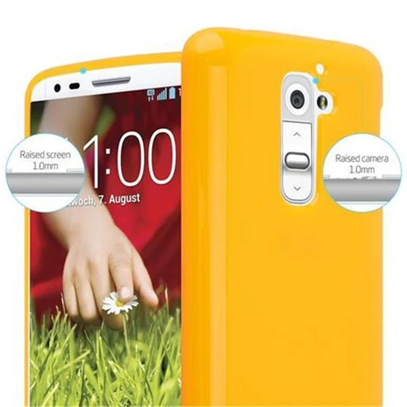 Cadorabo Hülle kompatibel mit LG G2 Schutzhülle aus flexiblem TPU Silikon