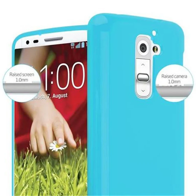 Cadorabo Hülle kompatibel mit LG G2 Schutzhülle aus flexiblem TPU Silikon