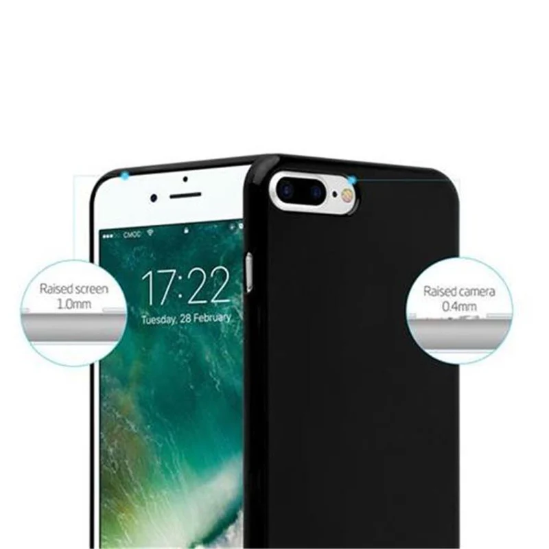 Cadorabo Hülle kompatibel mit Apple iPhone 7 PLUS / 7S PLUS / 8 PLUS Schutzhülle aus flexiblem TPU Silikon