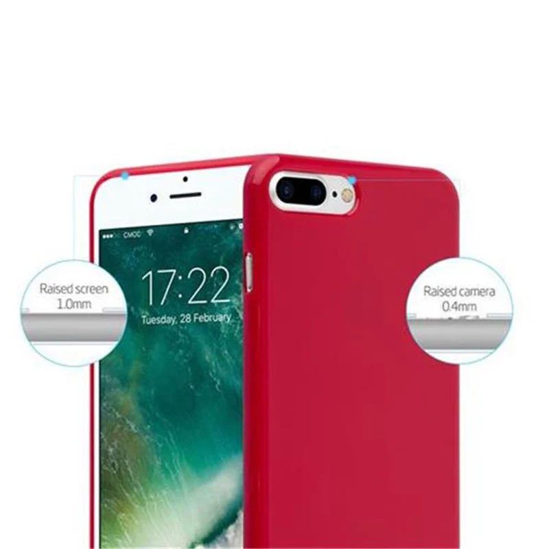 Cadorabo Hülle kompatibel mit Apple iPhone 7 PLUS / 7S PLUS / 8 PLUS Schutzhülle aus flexiblem TPU Silikon