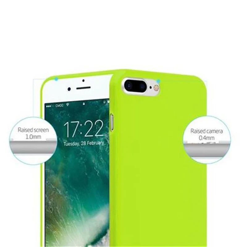 Cadorabo Hülle kompatibel mit Apple iPhone 7 PLUS / 7S PLUS / 8 PLUS Schutzhülle aus flexiblem TPU Silikon