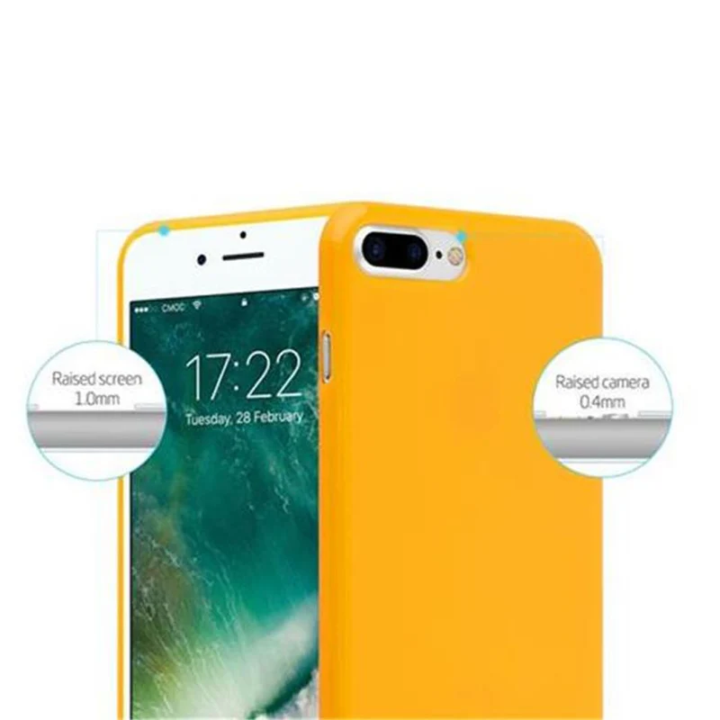 Cadorabo Hülle kompatibel mit Apple iPhone 7 PLUS / 7S PLUS / 8 PLUS Schutzhülle aus flexiblem TPU Silikon