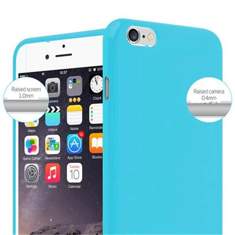 Cadorabo Hülle kompatibel mit Apple iPhone 6 PLUS / 6S PLUS Schutzhülle aus flexiblem TPU Silikon