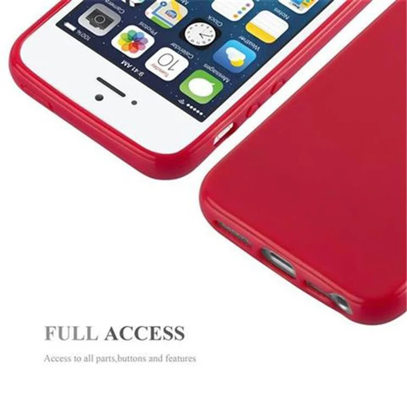 Cadorabo Hülle kompatibel mit Apple iPhone 5 / 5S / SE 2016 Schutzhülle aus flexiblem TPU Silikon