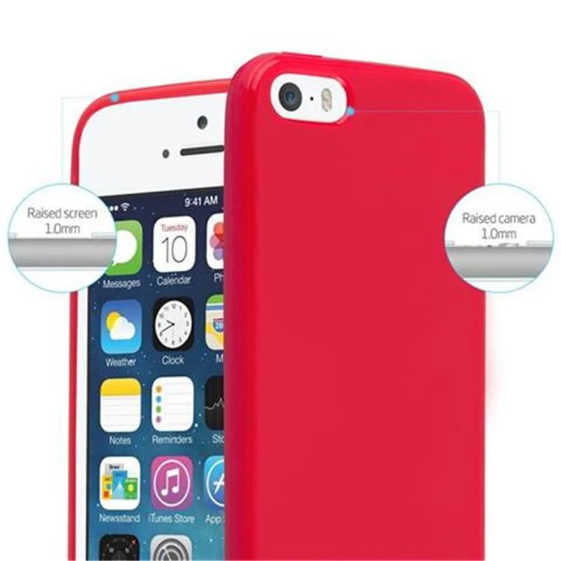 Cadorabo Hülle kompatibel mit Apple iPhone 5 / 5S / SE 2016 Schutzhülle aus flexiblem TPU Silikon