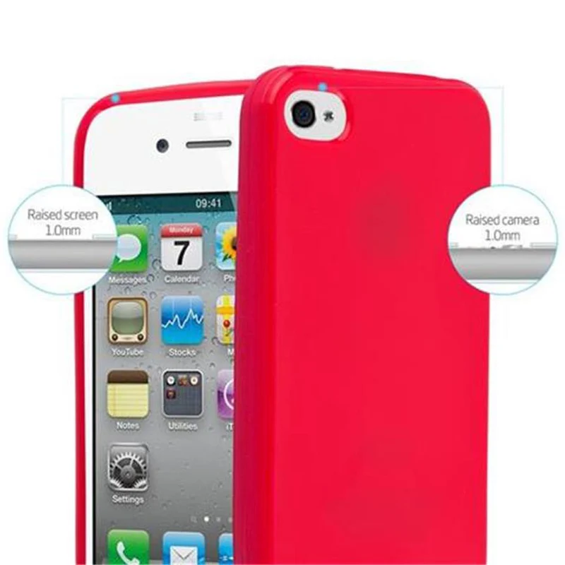 Cadorabo Hülle kompatibel mit Apple iPhone 4 / 4S Schutzhülle aus flexiblem TPU Silikon