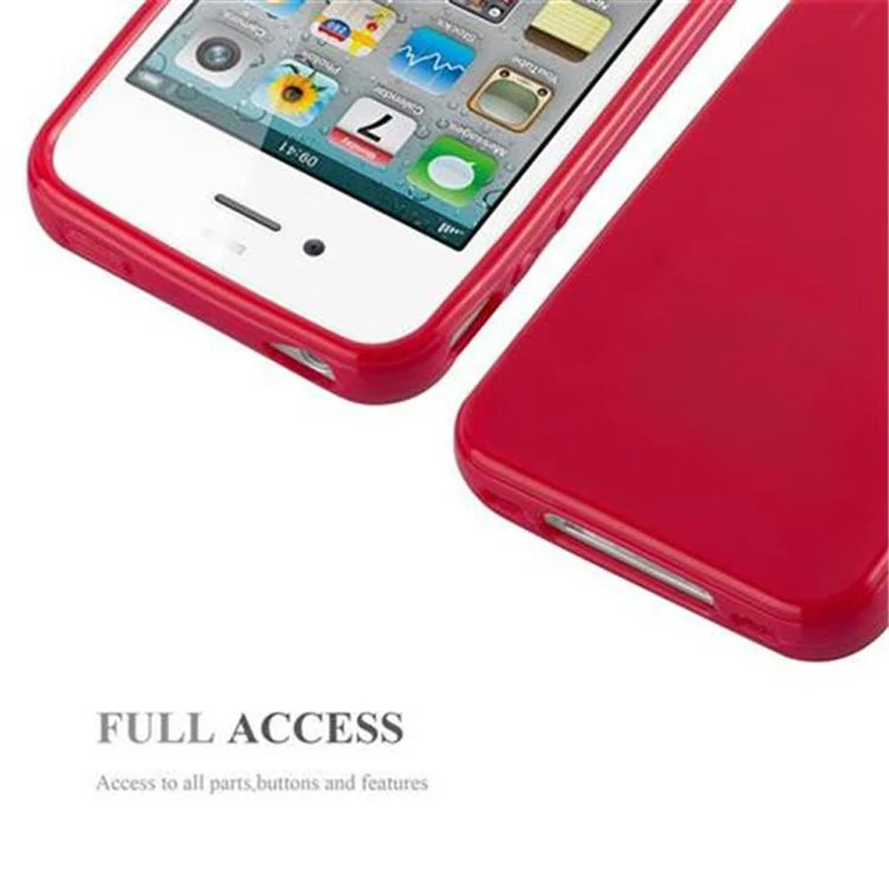 Cadorabo Hülle kompatibel mit Apple iPhone 4 / 4S Schutzhülle aus flexiblem TPU Silikon