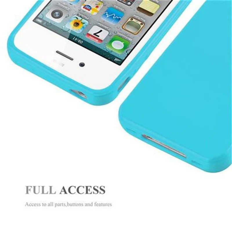 Cadorabo Hülle kompatibel mit Apple iPhone 4 / 4S Schutzhülle aus flexiblem TPU Silikon