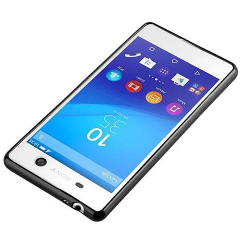Cadorabo Hülle kompatibel mit Sony Xperia M5 Schutzhülle aus flexiblem TPU Silikon