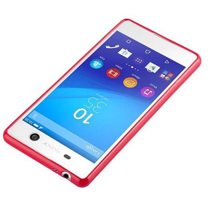 Cadorabo Hülle kompatibel mit Sony Xperia M5 Schutzhülle aus flexiblem TPU Silikon