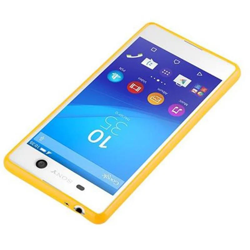 Cadorabo Hülle kompatibel mit Sony Xperia M5 Schutzhülle aus flexiblem TPU Silikon