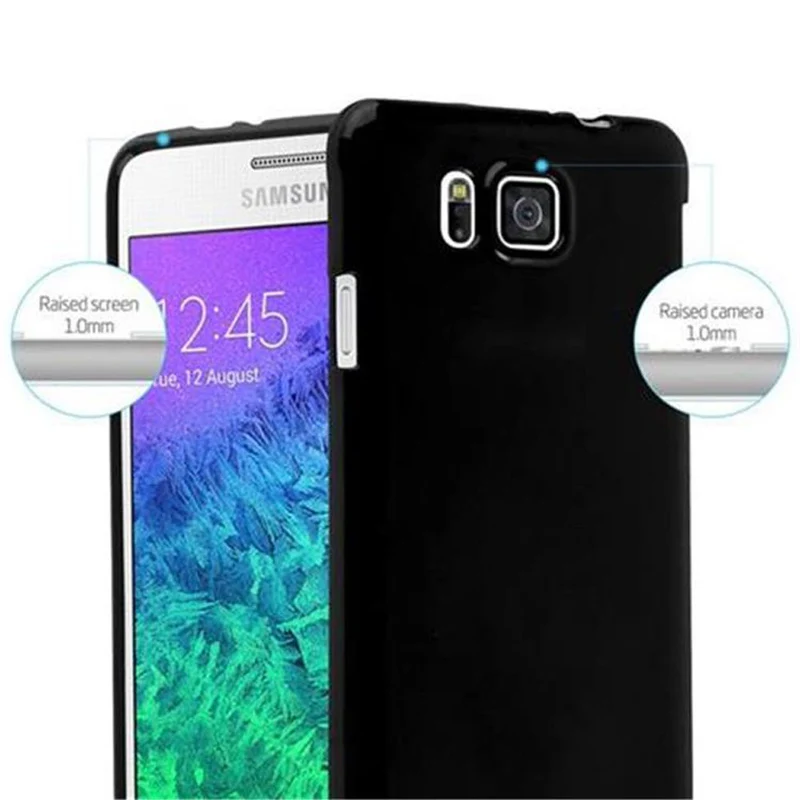 Cadorabo Hülle kompatibel mit Samsung Galaxy ALPHA Schutzhülle aus flexiblem TPU Silikon