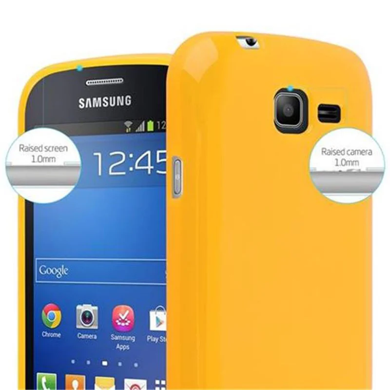 Cadorabo Hülle kompatibel mit Samsung Galaxy TREND LITE Schutzhülle aus flexiblem TPU Silikon