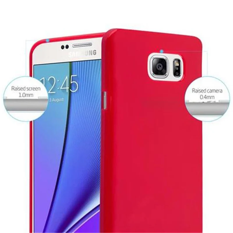 Cadorabo Hülle kompatibel mit Samsung Galaxy NOTE 5 Schutzhülle aus flexiblem TPU Silikon