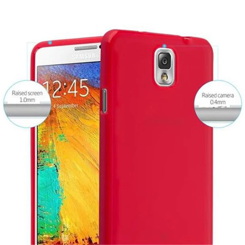 Cadorabo Hülle kompatibel mit Samsung Galaxy NOTE 3 Schutzhülle aus flexiblem TPU Silikon