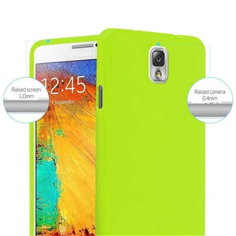 Cadorabo Hülle kompatibel mit Samsung Galaxy NOTE 3 Schutzhülle aus flexiblem TPU Silikon