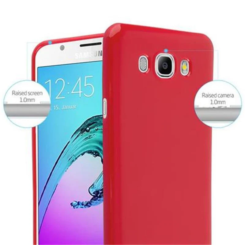 Cadorabo Hülle kompatibel mit Samsung Galaxy J7 2016 Schutzhülle aus flexiblem TPU Silikon