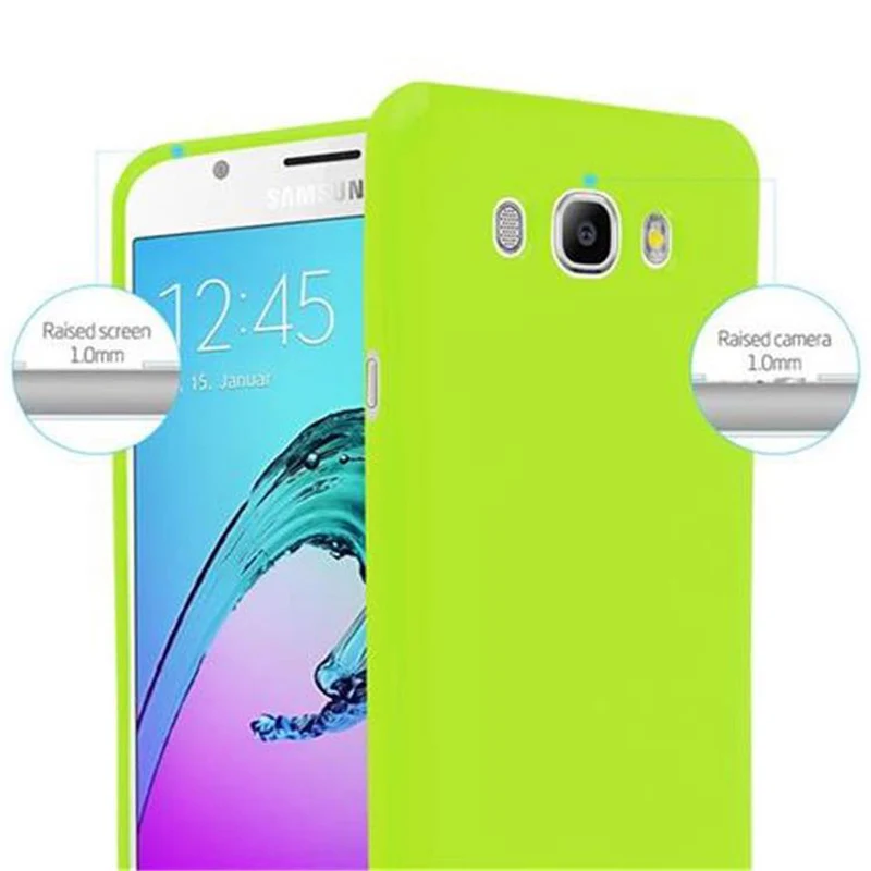 Cadorabo Hülle kompatibel mit Samsung Galaxy J7 2016 Schutzhülle aus flexiblem TPU Silikon