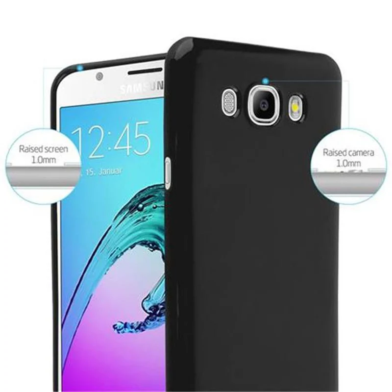 Cadorabo Hülle kompatibel mit Samsung Galaxy J5 2015 Schutzhülle aus flexiblem TPU Silikon
