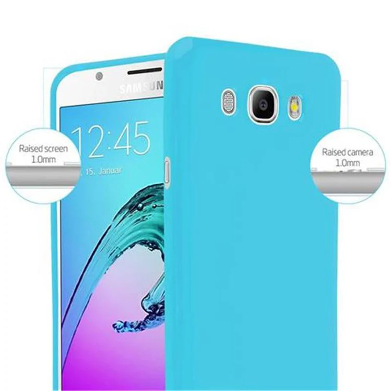 Cadorabo Hülle kompatibel mit Samsung Galaxy J5 2015 Schutzhülle aus flexiblem TPU Silikon
