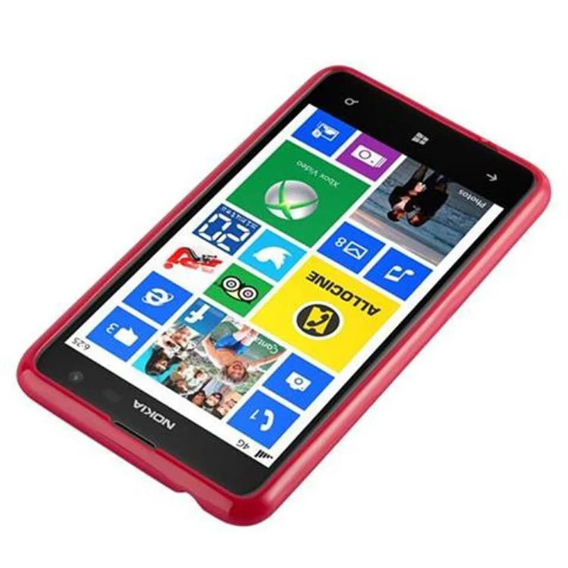 Cadorabo Hülle kompatibel mit Nokia Lumia 625 Schutzhülle aus flexiblem TPU Silikon